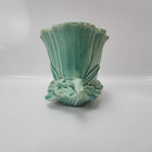 Vintage Mccoy Green Floral Wall Planter Ceramic Art Pottery Usa Mcm Decor