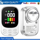 2pcs Carbon Monoxide Detector Plug 3-in-1 Co Level Monitor Alarm W  Temp Sensor