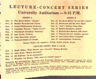 1960 1961 Michigan State University Lecture Concert World Travel Series Program