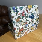 Daher Vintage Floral Decorative Tin Box Made In England Hinged Lid Read