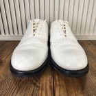 Vtg Johnston   Murphy Aristocraft Brogue Mens 9 D White Leather Oxford Shoes Usa