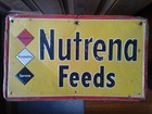 Vintage Agriculture Advertising Nutrena Feeds Metal Sign 