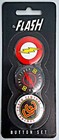     The Flash 3 Button Pin Set  2017       Brand New      Sealed      Dc Comics Bioworld