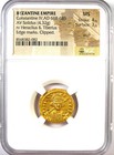 Constantine Iv Gold Av Solidus Byzantine Coin 668-685 Ad  Certified Ngc Ms  unc 