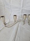 Set Of 2 Vintage Mcm Mexican Sterling Silver Candle Sticks Candelabras 