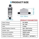 63 Amp Solar Panel Disconnect Switch  1000v Dc Mini Circuit Breaker Box
