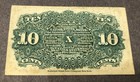 1863 United States 10 Cent Fourth Issue Fractional Currency Note High Grade