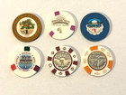 Lot Of 6 Assorted  1 Las Vegas Casino Chips Plus A Free Chip Pls See Description
