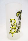 Buffalo Ranch Oklahoma Frosted Glass Tumbler Black Yellow 5  Tall Rare
