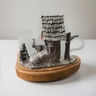 Michael Ricker Sculpture  full Vignette Rabbits  Pewter 1986 Signed