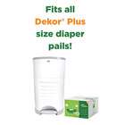 Diaper Pail Refill Bags For Dekor Plus  6 Pack  Holds 3600 Diapers