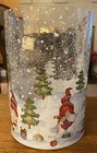 Yankee Candle Crackle Glass Christmas Gnomes Jar Holder New With Box