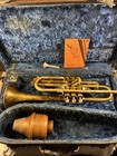 Vintage Early Frank Holton   Co Ideal Trumpet W  74a Mouth Piecein Original Case
