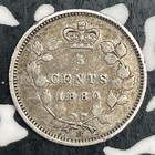 1880-h Canada 5 Cents Lot f5281 Silver 