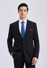 Hisdern Royal Blue Polka Dot Silk Tie With Pocket Square Wedding Party Tuxedo