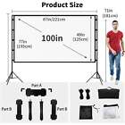 84  100  120  Projector Screen With Stand Movie 16 9  Hd Outdoor Indoorcamping