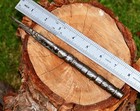 Custom Made Forged Damascus Steel Kris Blade Tri Dagger Knife W Sheath 2427