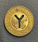 Vintage New York City Subway Token      16mm - Early Type New York Transit Token