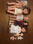 Vintage Play Doll Lot Of 8 Mixed Sizes Girl Dolls 1960s