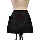 Waitress Apron With 3 Pockets black Waist Server Aprons waiter Half Apron For   