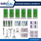 Advanced Surgical Suture Kit  First Aid Travel Trauma Pack  28 Pieces German Gr