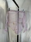 Lot Of 4 Vintage Sheer Half Aprons Hand Embroidered Lace Cutout As-is