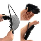 Gents Pocket Palm Hair Brush Comb Set  6 Pack  Travel Size  Black