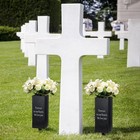 Cemetery Vases For Grave Metal Memorial Flower Holder Spikes Headstone Decor