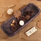 Wooden Dough Bowl  Vintage Oblong Natural Root Hand Carved Bowl For Home Deco   
