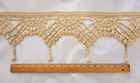 Antique French Lace Trim Passementiere Crochet Tassel Fringed Edging 92  Long