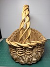 Vintage Rustic Handmade Oval Shaped Wicker Basket - 15 Inch X 13 Inch X 11 Inch