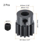 2pcs Rc 32p Hardened Pinion Gear 5mm Shaft 13t Motor Gears Carbon Steel Rc Car