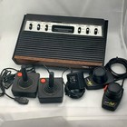 Vintage Tele-games Sears Atari Woodgrain Video Arcade Console controllers  3game