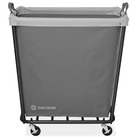 Commercial Heavy Duty Large Rolling Canvas Bin Laundry Hamper On Wheels  Gray