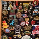 Large Mixed Lot Assorted Enamel Lapel Pins   Pinbacks Various Designs Ad