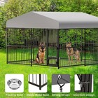 10x10x6 Ft Heavy Duty Dog Kennel Metal Playpen Large Animal Cage Pet Enclosure
