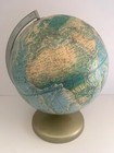 Vintage Rand Mcnally World Portrait Globe Soviet Union Metal Base Raised Topo