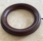 1 Pack Of Ten Rings  Rings For 3    Wood Pole Rings For Window Drapes - Mahogany