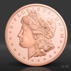 2 Oz Morgan Copper Round  999 Fine Copper Bullion 2 Avdp Ounce