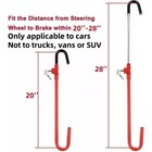 Steering Wheel Brake Lock Anti-theft Retractable Car Clutch Pedal Lock W  2 Keys