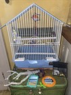 Prevue Hendryx House Style Economy Cage Pp-31996 Bird Cage With Toys   Dishes