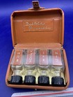 Vintage Miniature Suitcase Souvenir Travel Set Of 4 Liquor Bottles