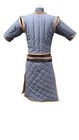 Medieval Gambeson Cotton Padded With Brown Leather Trim  Christmas Gifts