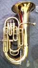 Euphonium 4 Valve Horn Pure Brass Metal In Gold Polish  Cushion Case   Free Ship