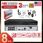Hikvision Brand 8channel Security Nvr Ds-7608ni-q1 8p 8poe 4k 8mp 80mbps H 265 