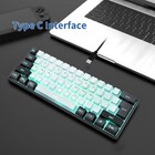 G61 Mechanical Gaming Keyboard 61 Keys Rgb Led Backlit Wired Compact Mini Wir   