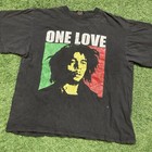 Bob Marley Shirt L 90s 00s Y2k One Love Rasta Reggae Concert Album Tee
