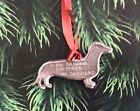 Pewter Dachshund Dog Puppy    Figurine Christmas Tree Ornament E