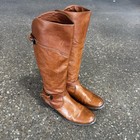 Frye Phillip Riding Boots Tall Buckle Whiskey Brown Leather Size 9 5 B 3476847
