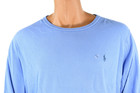 Polo Ralph Lauren Mens Knit T-shirt New 2xl Solid Blue Round Neck Long Sleeves